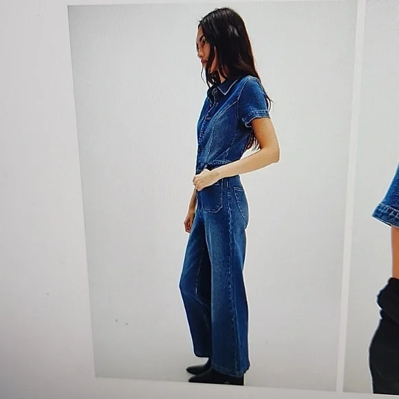ROLLA'S NWT Sailor Jumpsuit Breaker in Mid Vintage Blue Size 8/s - Picture 4 of 13
